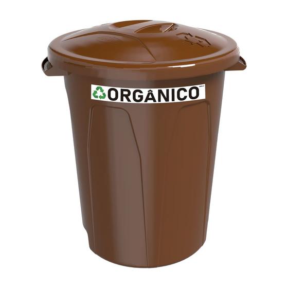Lixeira de Coleta Seletiva Marrom (Orgânico) - Nitron - Lixeira e Cesto ...