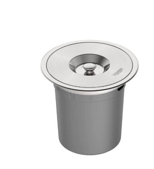 Lixeira de Embutir Tramontina Clean Round Aço Inox 5L Menor preço em Lixeira de Embutir Tramontina Clean Round Aço Inox 5L
