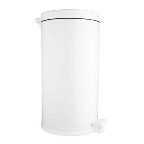 Lixeira de pedal 15 Litros cesto interno removível Branca Menor preço em Lixeira de pedal 15 Litros cesto interno removível Branca
