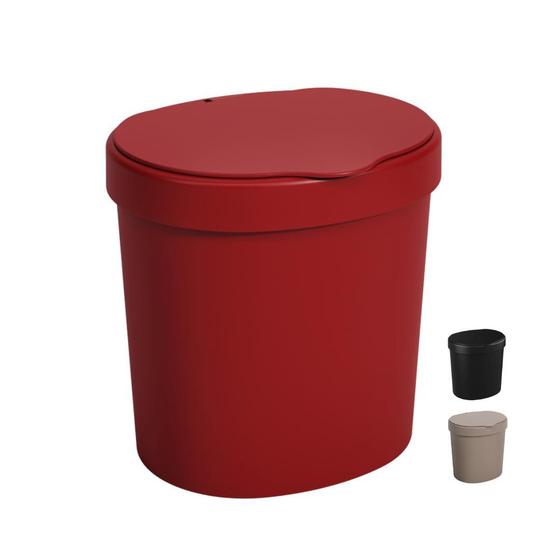 Imagem de Lixeira de Pia para Cozinha Coza Brinox Basic Cesto Lixo de Bancada 2,5 Litros Compacta