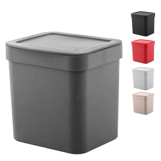 Imagem de Lixeira de Pia para Cozinha OU Trium Cesto Lixo de Bancada 4,7 Litros Compacta