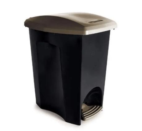 Imagem de Lixeira de Plástico Ecoblack com Pedal 7 Litros - Plasutil -