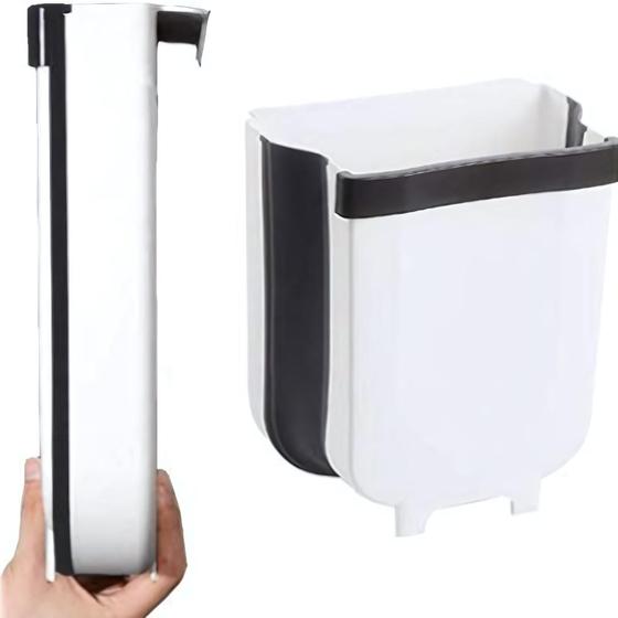 Imagem de Lixeira Dobrável para Armário de Cozinha com Porta Saco Integrado