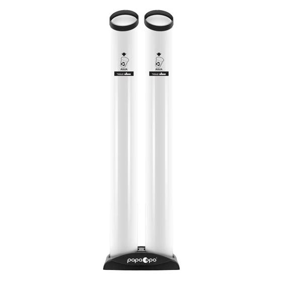 Imagem de Lixeira dupla para copos descartáves até 200 ml com base dupla