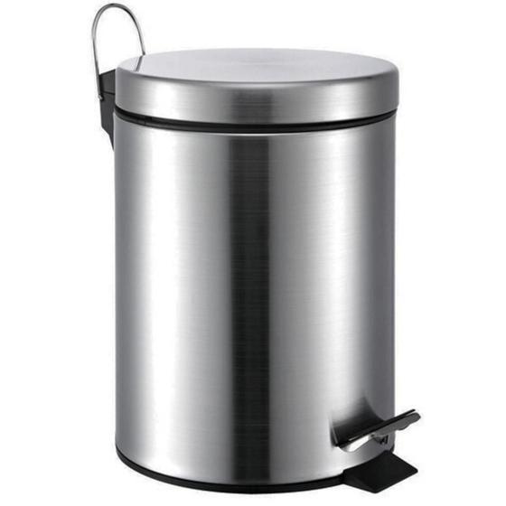 Imagem de Lixeira Em Inox Com Pedal 12 Litros  Inox  Inox Original