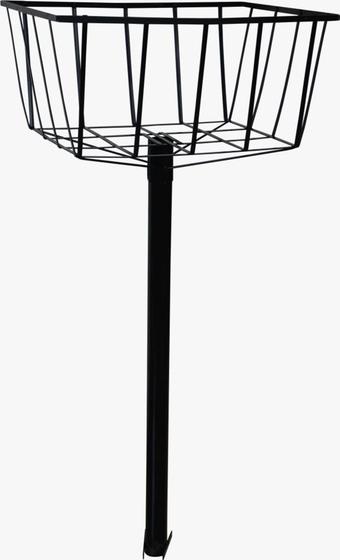 Imagem de Lixeira funda com pedestal preta cód.E-002 FP