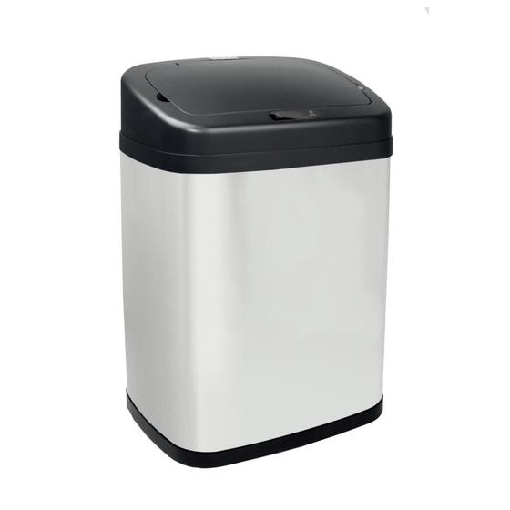 Imagem de Lixeira galvanizada automatica 20l retangular oikos aço inox