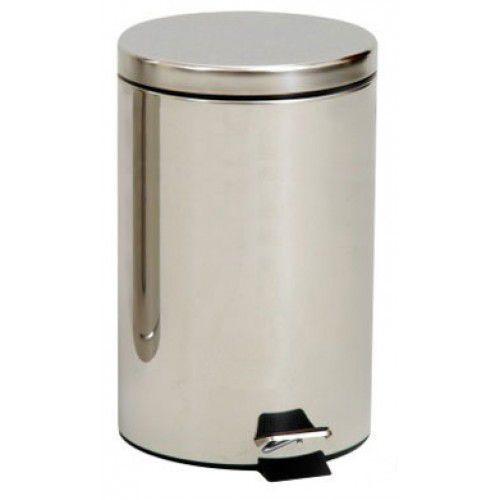 Lixeira Inox 12L Pedal Alto Brilho com Recipiente Plástico Interno Menor preço em Lixeira Inox 12L Pedal Alto Brilho com Recipiente Plástico Interno