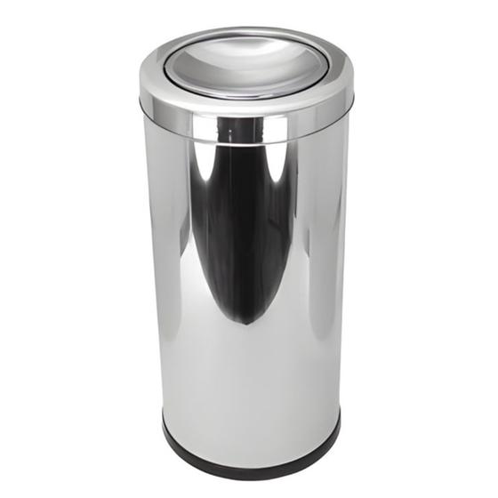 Imagem de Lixeira Inox 18 Litros Com Tampa Flip Top Basculante