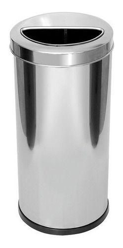 Imagem de Lixeira Inox 30 Litros Com Aro Meia Lua