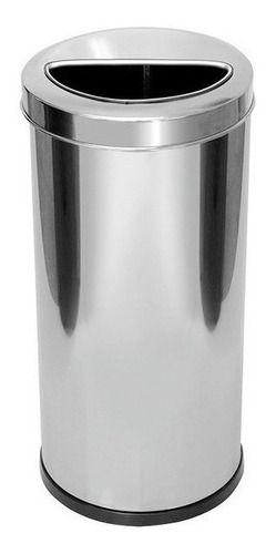 Imagem de Lixeira Inox 30 Litros Com Aro Meia Lua