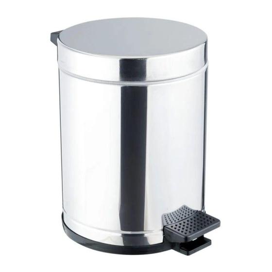 Imagem de Lixeira Inox 4,5L com Pedal Banheiro Cozinha Cesto de Lixo Aço Inoxidável Viel 3505