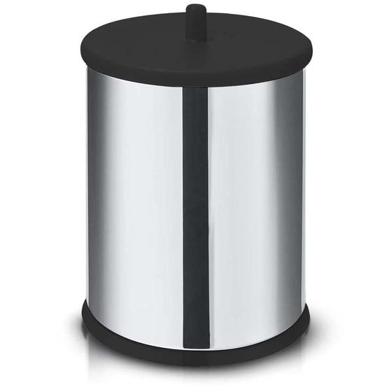 Imagem de Lixeira Inox 6,3L Com Tampa Martinzo - Preto