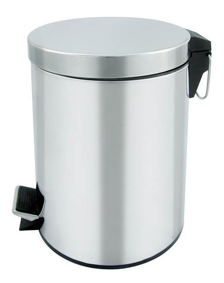 Lixeira inox c pedal brilhosa 5l Menor preço em Lixeira inox c pedal brilhosa 5l