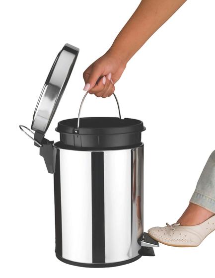 Lixeira Inox Com Pedal 5 Litros Tramontina Menor preço em Lixeira Inox Com Pedal 5 Litros Tramontina