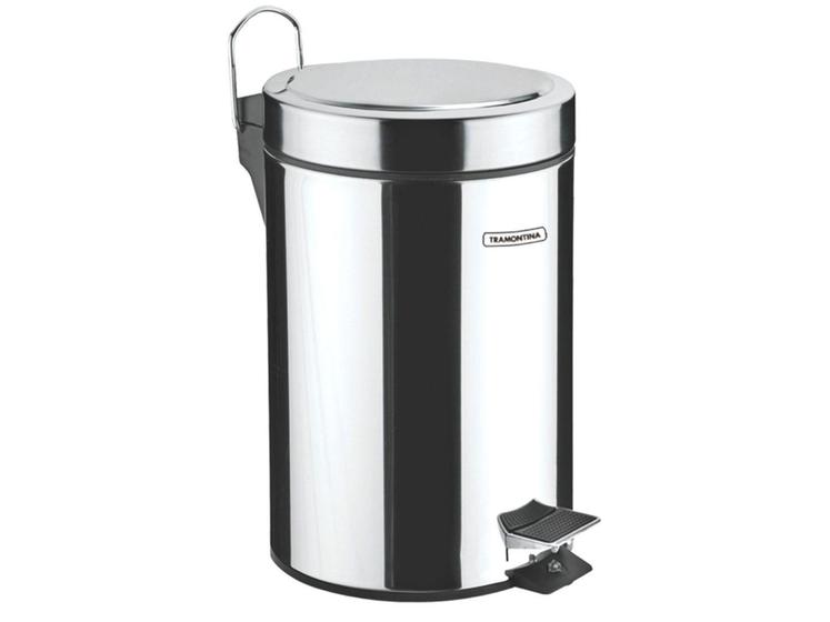 Imagem de Lixeira Inox com Pedal com Tampa 12L Tramontina Brasil 94538112