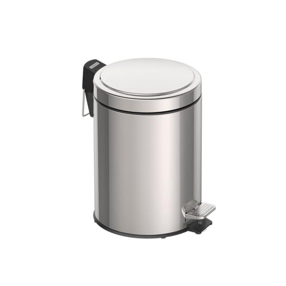 Lixeira Inox com Pedal Tramontina Brasil 5 L com Acabamento Polido e Balde Interno Menor preço em Lixeira Inox com Pedal Tramontina Brasil 5 L com Acabamento Polido e Balde Interno