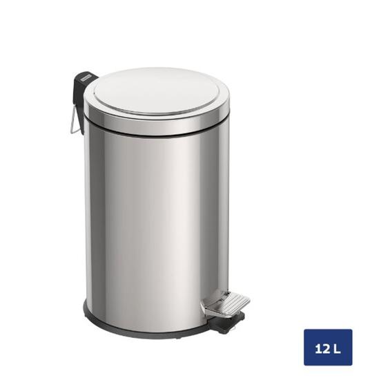 Lixeira Inox com Pedal Tramontina Brasil com Acabamento Polido e Balde Interno Removível 12 L Menor preço em Lixeira Inox com Pedal Tramontina Brasil com Acabamento Polido e Balde Interno Removível 12 L