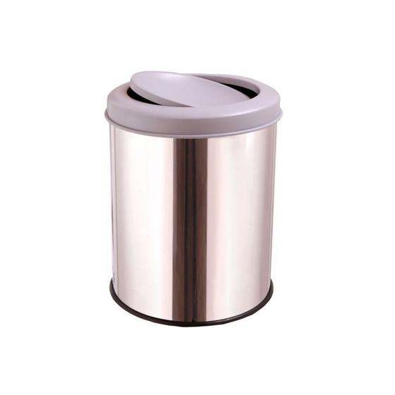 Imagem de Lixeira Inox Com Tampa Flip-Top (Basculante) 15 Litros