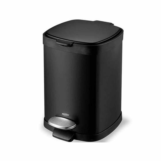 Lixeira Inox Pedal E Balde Frame 20L Preto - Brinox - Ref.3066/100 Menor preço em Lixeira Inox Pedal E Balde Frame 20L Preto - Brinox - Ref.3066/100