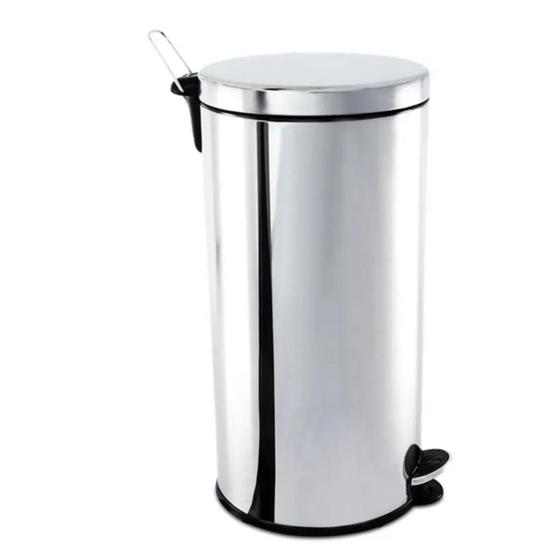 Imagem de Lixeira Inox Polido com Pedal 30L Linha Decorline Brinox