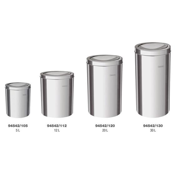 Lixeira Inox Tramontina Swing Polido e Tampa Basculante 5 L Menor preço em Lixeira Inox Tramontina Swing Polido e Tampa Basculante 5 L