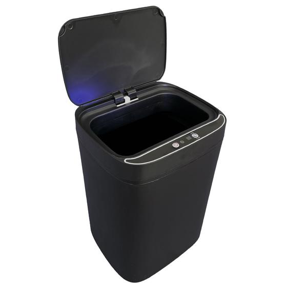 Lixeira Inteligente Automática Preta com Sensor e Led 13L - Kazalinda — foto 4 de 6