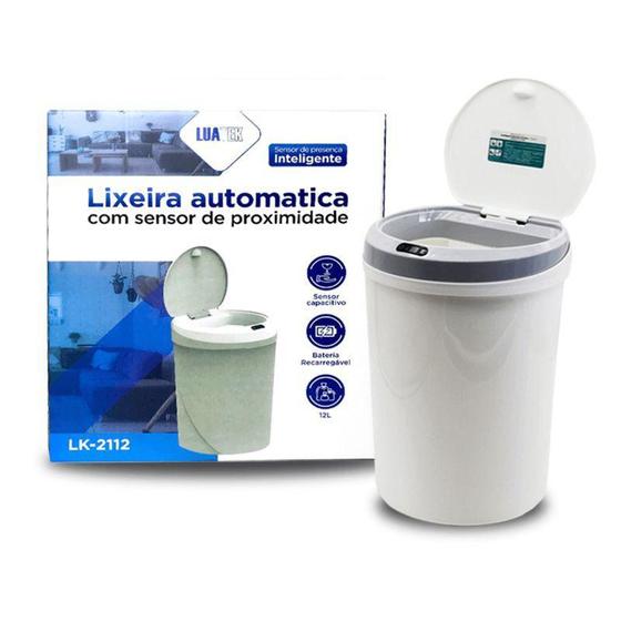 Imagem de Lixeira Inteligente Com Sensor Automático Para Banheiro/Cozinha - Luatek
