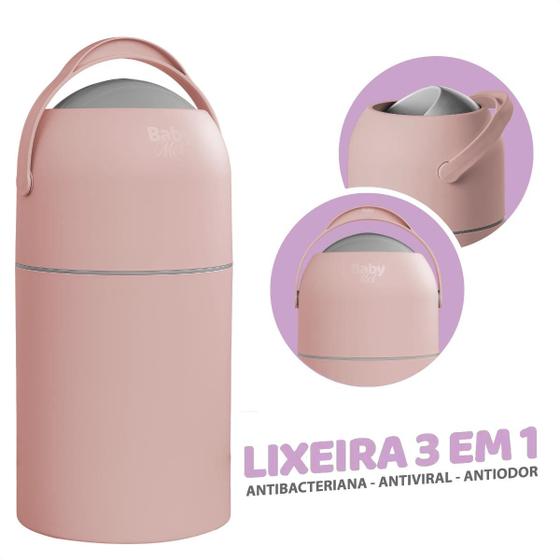 Imagem de Lixeira Mágica de Bebe Anti odor Grande Para Fraldas Sujas Com Sistema Inteligente de Vedação de Cheiro para Enxoval