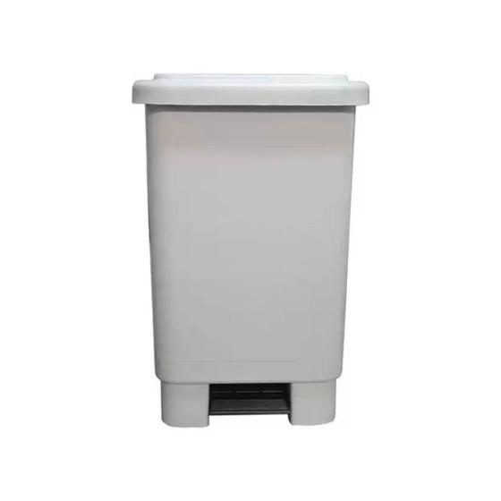 Lixeira Marfinite 50L com Pedal Branca 186 Menor preço em Lixeira Marfinite 50L com Pedal Branca 186