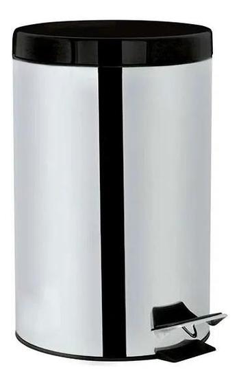 Imagem de Lixeira MOR Em Aço Inox Linha Quartzo Com Tampa em Poliestireno 3 Litros