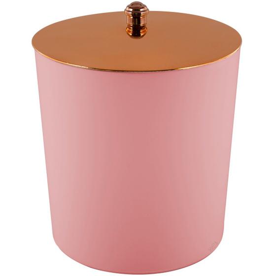 Imagem de Lixeira Multiuso 5 Litros com Tampa Pegador Rosé Gold