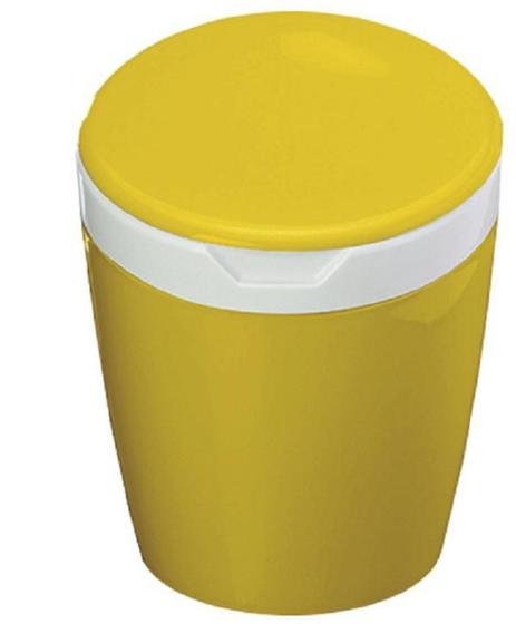 Imagem de Lixeira Multiuso Com Tampa Basculante 2,7L Amarelo Astra