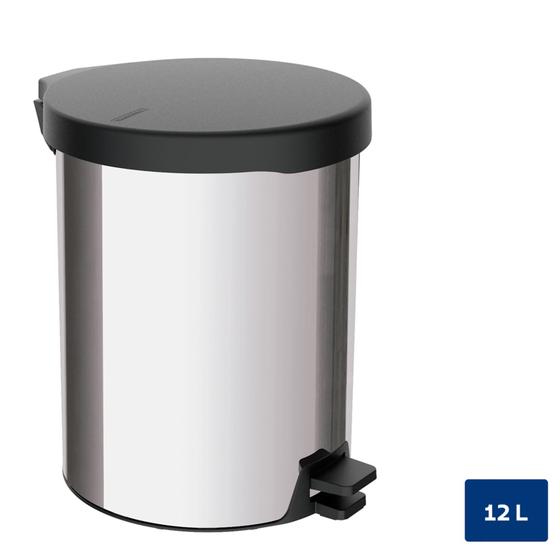 Imagem de Lixeira New Aço Inox Polido Com Pedal 12 Litros - Tramontina 94538/712