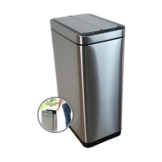 Imagem de Lixeira Para Cozinha Com Sensor Fechamento Automatico Suave