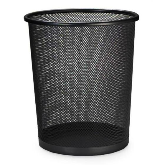 Lixeira Para Escritório Cesto De Lixo Em Aço Telado Preto 10 Litros Menor preço em Lixeira Para Escritório Cesto De Lixo Em Aço Telado Preto 10 Litros