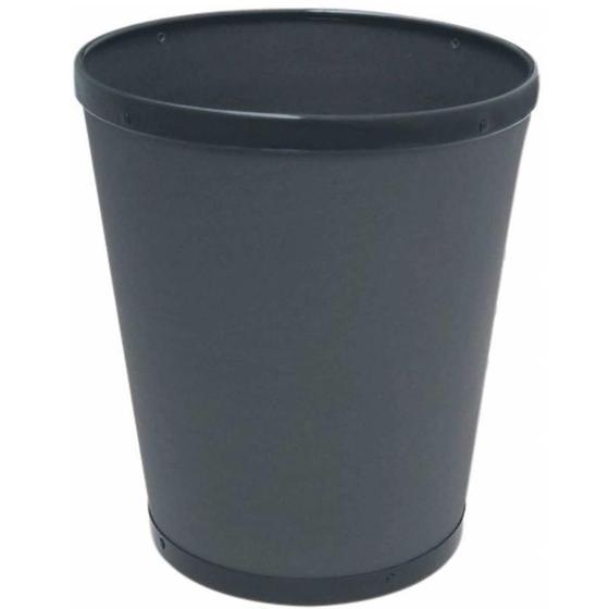 Lixeira para Escritório Preto Celulose Redondo 20L Menor preço em Lixeira para Escritório Preto Celulose Redondo 20L