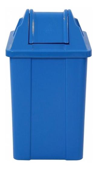 Imagem de Lixeira Plástica Quadrada Com Tampa Vai-Vem 25 Litros