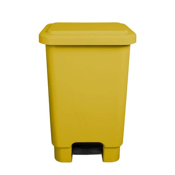 Imagem de Lixeira Plástica Retangular com Pedal 100L - Haste Externa