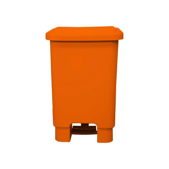 Imagem de Lixeira Plástica Retangular Com Pedal 25 Litros - Vermelho