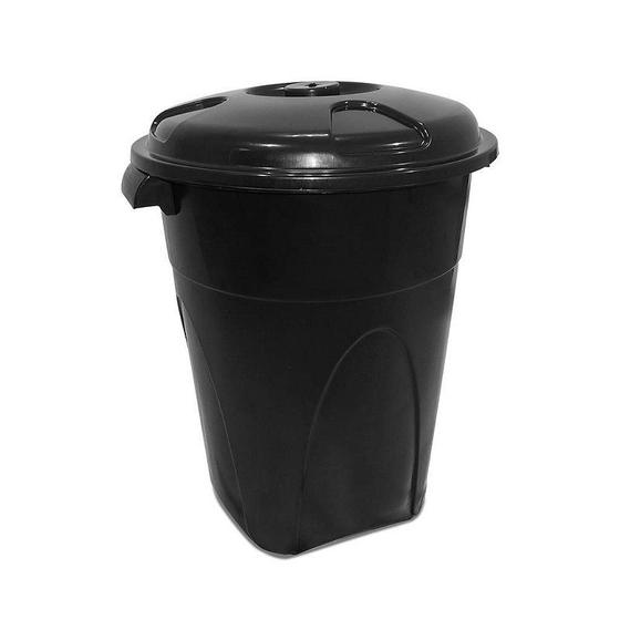 Lixeira Preta Cesto De Lixo Grande Cozinha 100 Litros Reforçado Menor preço em Lixeira Preta Cesto De Lixo Grande Cozinha 100 Litros Reforçado