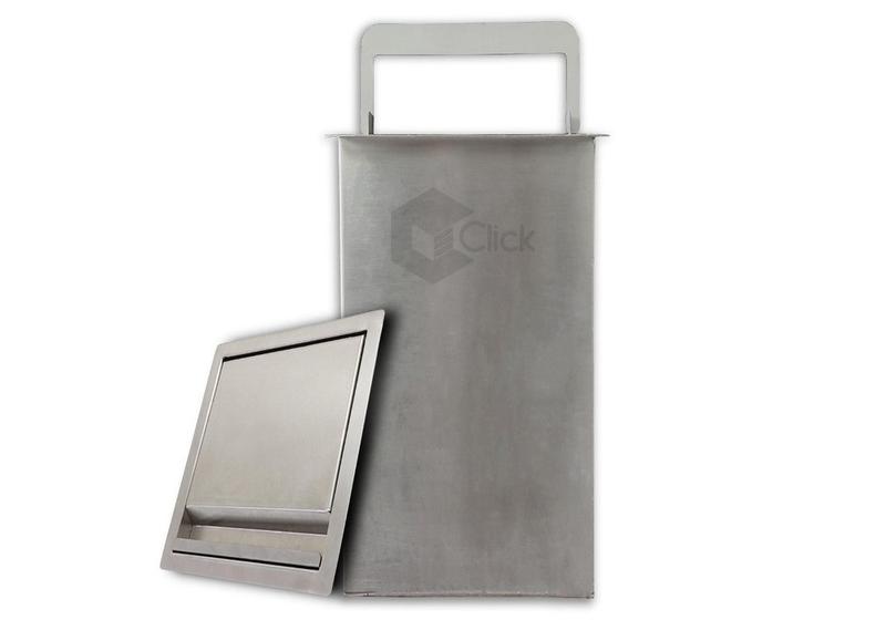 Imagem de Lixeira Quadrada De Embutir Com Tampa Aco Inox 7 Litros Para Bancada Cozinha - Estilo e Funcionalidade para Seu Espaço  AJLstore