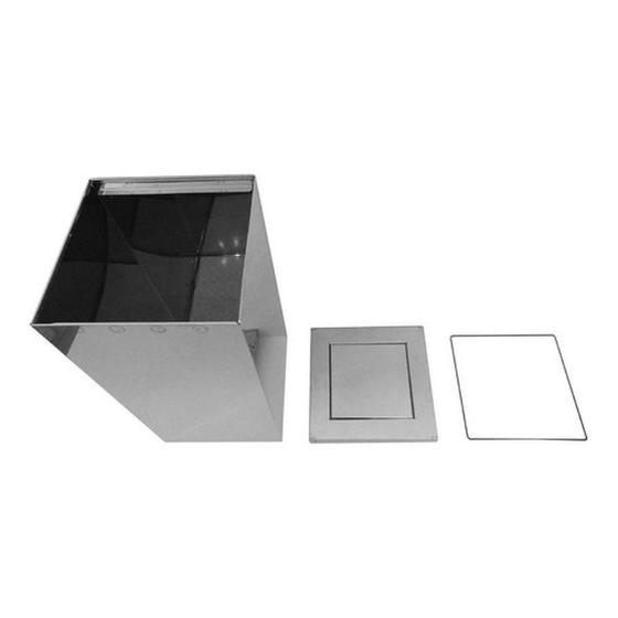 Imagem de Lixeira Quadrada Em Aço Inox Com Tampa Vai-vem 36 L