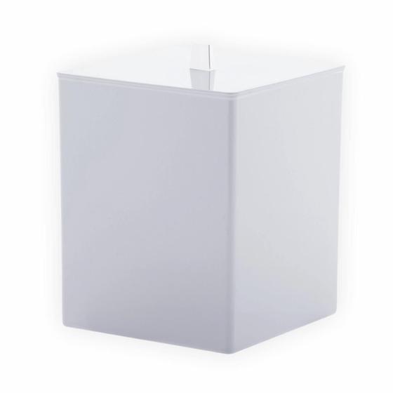 Imagem de Lixeira Quadrada Multiuso Para Banheiro Lavabo Com Tampa