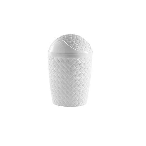 Imagem de Lixeira Rattan 4,2 Lts Basculante Branco Paramount