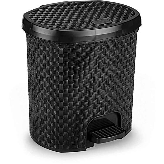 Imagem de Lixeira Rattan Preto 6L