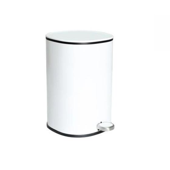 Imagem de Lixeira Redonda com pedal e balde plástico de 5L Ghelplus - BRANCO