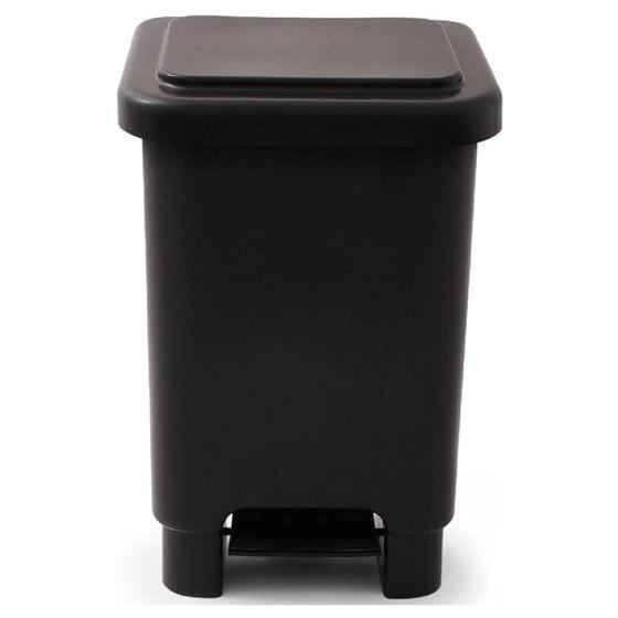 Imagem de Lixeira retangular 25l c/ pedal preto larplasticos