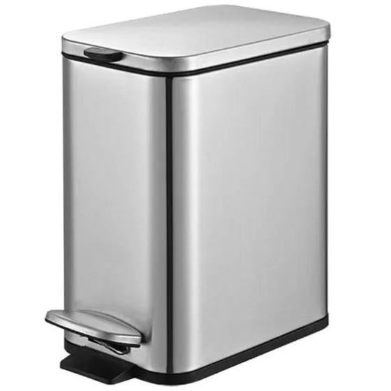 Imagem de Lixeira Retangular C/ Pedal e Balde 5L Em Aço Frame Brinox