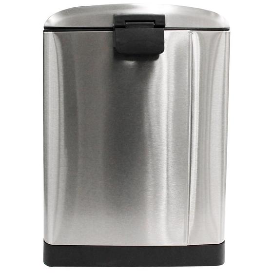 Lixeira Retangular com Pedal 12 Litros Inox Escovado Menor preço em Lixeira Retangular com Pedal 12 Litros Inox Escovado